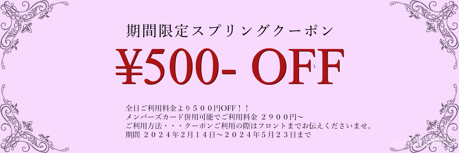 期間限定クーポン500円OFF！！